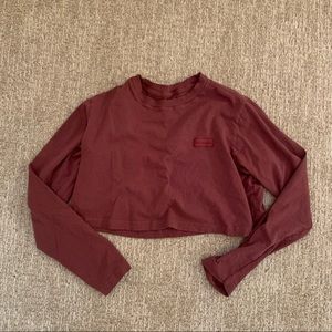 Set active SET CROP tshirt in Canyon